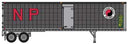 Trainworx N 4023307 40' Corrugated Van Trailer, Assembled, Northern Pacific