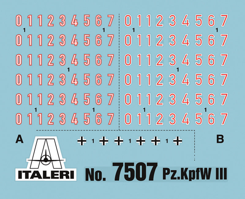 Italeri 7507 - SCALE 1 : 72 PZ. KPFW. III - FAST ASSEMBLY