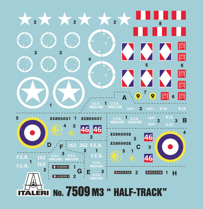 Italeri 7509 - SCALE 1 : 72 M3 HALF TRACK - FAST ASSEMBLY