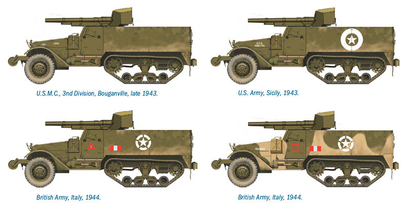 Italeri 7510 - SCALE 1 : 72 M3 75MM GUN MOTOR CARRIAGE - FAST ASSEMBLY