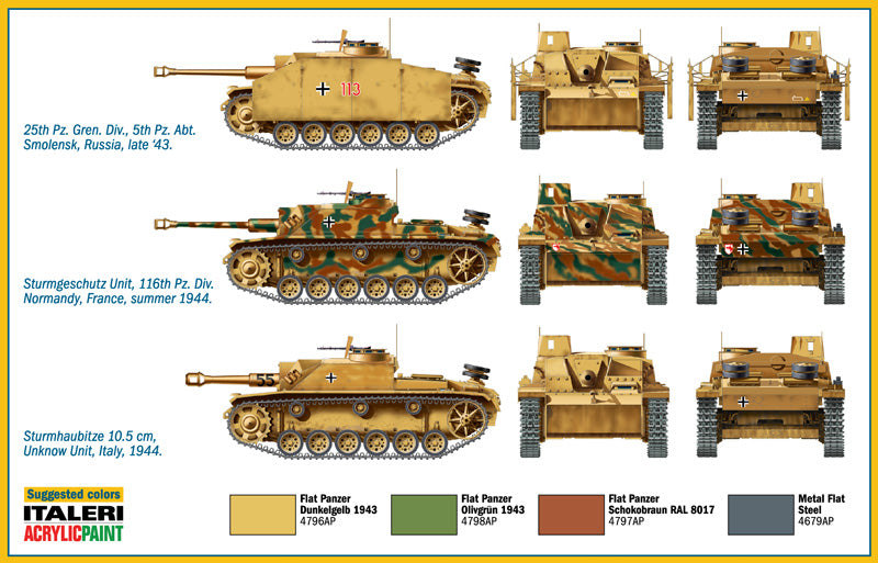 Italeri 7522 - SCALE 1 : 72 STURMGESCHUTZ III - FAST ASSEMBLY