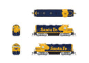 BLI 7530 EMD GP35, ATSF 2824, Blue Warbonnet, Paragon4 Sound/DC/DCC (GP35u), HO Scale