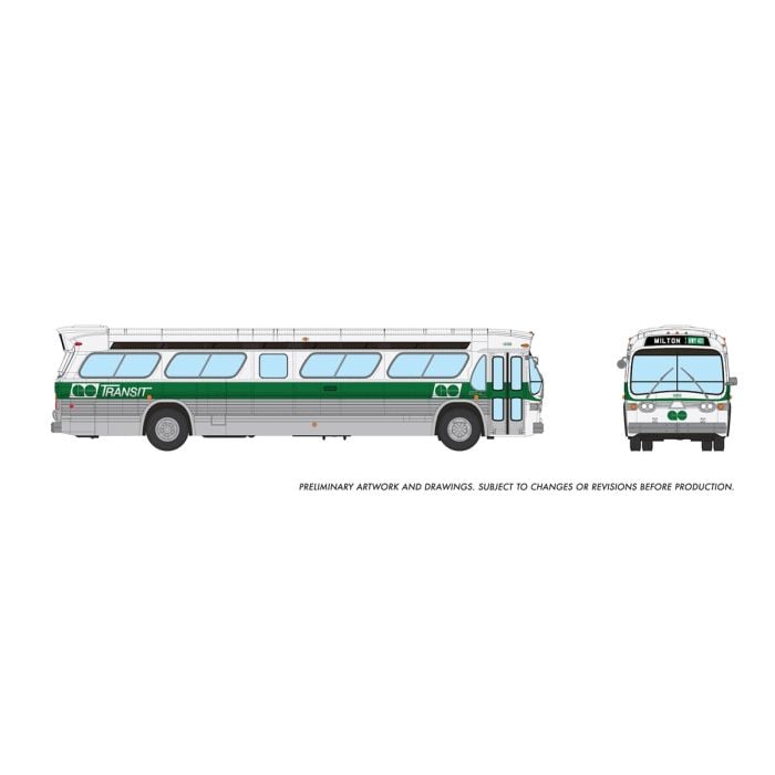 PREORDER Rapido HO 753106 Mid-1960s, 1980s Suburban New Look Bus, Lighted, GO Transit