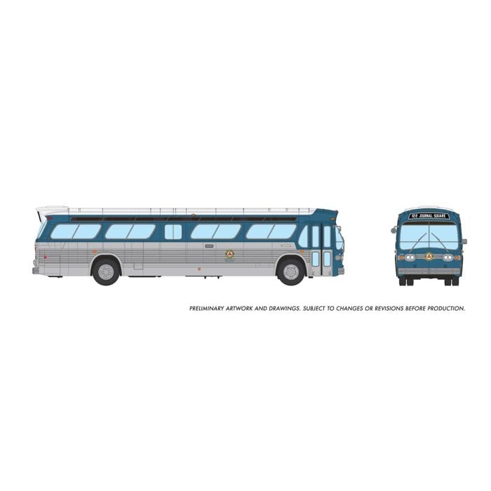 PREORDER Rapido HO 753125 Mid-1960s, 1980s Suburban New Look Bus, Lighted, Public Service Coordinated Transit