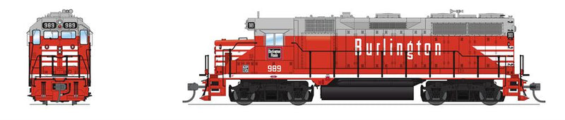 BLI 7534 EMD GP35, CBQ 989, Chinese Red, Paragon4 Sound/DC/DCC, HO Scale