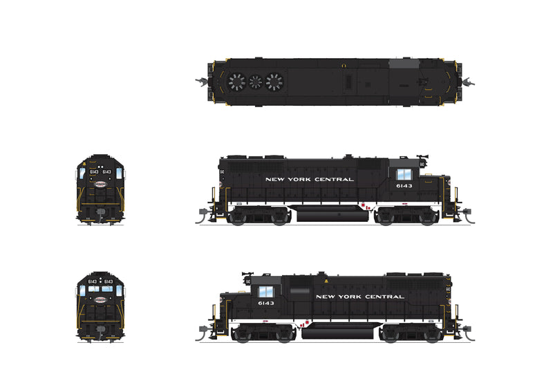 BLI 7540 EMD GP35, NYC 6143, Black w/ White, Paragon4 Sound/DC/DCC, HO Scale