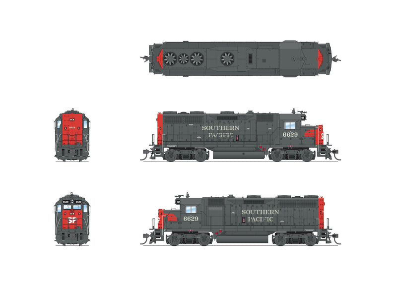 BLI 7546 EMD GP35, SP 6629, Bloody Nose, SP on Nose, Paragon4 Sound/DC/DCC, HO Scale