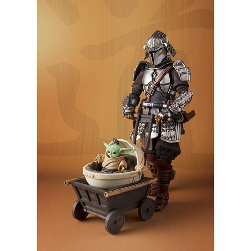 Bandai 62093 Star Wars The Mandalorian Ronin Mandalorian and Grogu Beskar Armor Meisho Movie Realization Action Figure