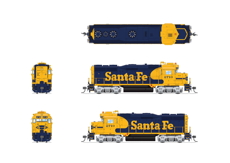 BLI 9561 EMD GP30, ATSF 2723, Blue Warbonnet, No-Sound / DCC-Ready, HO (GP30u)