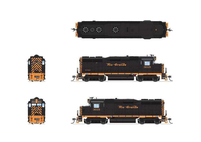 BLI 7571 EMD GP30, DRGW 3018, Small "Rio Grande", Paragon4 Sound/DC/DCC, HO Scale