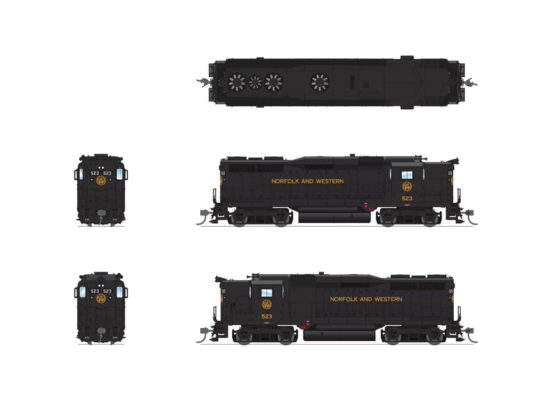 BLI 9573 EMD GP30, N&W 525, As-Delivered, No-Sound / DCC-Ready, HO