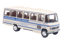 PREORDER Brekina HO 36752 1960s-1970s Mercedes-Benz O 309 Bus Long Wheelbase, Assembled, Mercedes-Benz Olympia Service (white, beige, German Lettering)