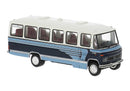 PREORDER Brekina HO 36750 1960s-1970s Mercedes-Benz O 309 Bus Long Wheelbase, Assembled, White, Blue