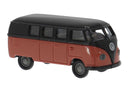 Brekina HO 31035 1950-1954 Volkswagen T1a Kombi Passenger Van, Assembled, Black, Red