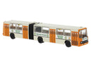 PREORDER Brekina HO 59740 1985 Ikarus 280.02 Articulated Bus, Assembled, BVG Berlin, Germany (ivory, orange, Berliner Pilsener Ad, German Lettering)