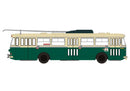 PREORDER Brekina HO 61362 1962 Skoda Tr9 Obus Trolley Bus, Assembled, Eberswalde, Germany (green, beige, German Lettering)