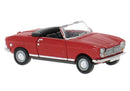 PREORDER Brekina HO 29175 Peugeot 204 Convertible, Assembled, Top Down (red)
