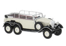 PREORDER Brekina HO 21083 1930s Mercedes-Benz G4 Convertible, Assembled, White, Black