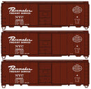 PREORDER Accurail HO 8191 AAR 40' Single-Door Steel Boxcar 3-Pack Kit, New York Central
