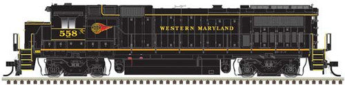 Atlas HO 10004304 GE Dash 8-40B with Ditch Lights Master Silver, Western Maryland Scenic Railroad
