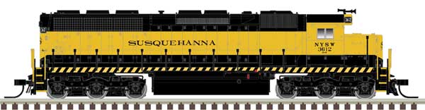 Atlas N 40005571 EMD SD45 Low Nose Master Silver, New York, Susquehanna & Western