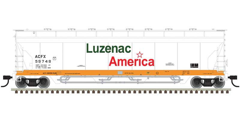 Atlas N 50006074 Pressureaide Centerflow Covered Hopper Master, Luzenac America
