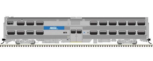 Atlas HO 20007055 Nippon Sharyo Bi-Level Commuter Coach-Cab Car Set Master, Metra Cab Car: #8533 Coaches: #6017, 6024