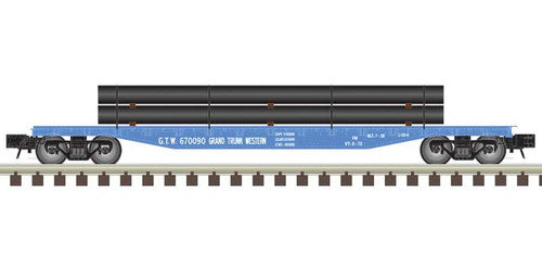 Atlas O 2002010 52'6" Flatcar with Load, 3-Rail, Grand Trunk Western