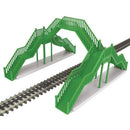 Atlas O 669172 Single-Track Pedestrian Crosswalk Bridge Green
