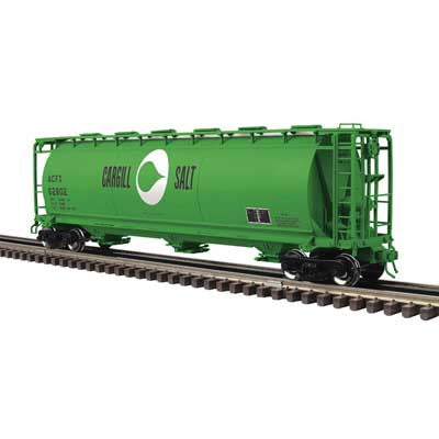 Atlas O 3001440 3-Bay Cylindrical Hopper, 3-Rail Master, Cargill Salt