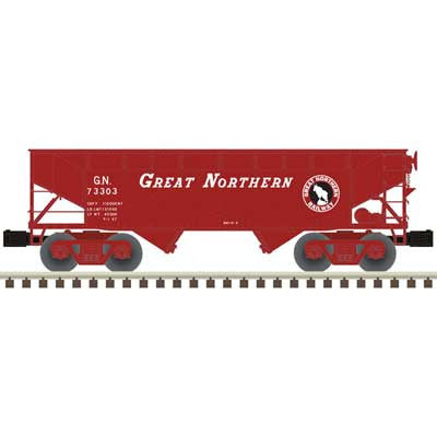 Atlas O 3001233 Offset-Side 2-Bay Hopper, 3-Rail Premier, Great Northern