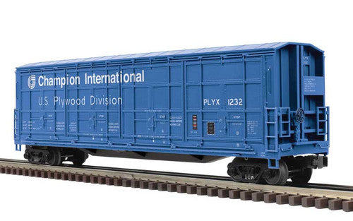 Atlas O 3002149 Thrall 55' All-Door Boxcar, 2-Rail Premier, Champion International-US Plywood