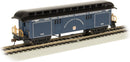 Bachmann Trains HO 15305 Old-Time Wood Baggage with Round-End Clerestory Roof, Baltimore & Ohio (Royal Blue Scheme, blue, black)