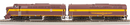 BLI 7704 RF-16 Sharknose A/B, DMIR 728/729, Maroon & Yellow, A-unit Paragon4 Sound/DC/DCC, Unpowered B, HO (Fantasy Paint Scheme)