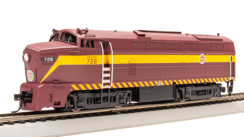 BLI 7704 RF-16 Sharknose A/B, DMIR 728/729, Maroon & Yellow, A-unit Paragon4 Sound/DC/DCC, Unpowered B, HO (Fantasy Paint Scheme)