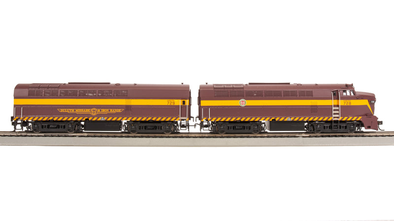 BLI 7704 RF-16 Sharknose A/B, DMIR 728/729, Maroon & Yellow, A-unit Paragon4 Sound/DC/DCC, Unpowered B, HO (Fantasy Paint Scheme)