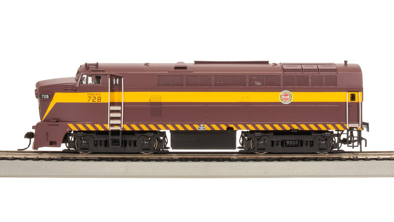 BLI 7704 RF-16 Sharknose A/B, DMIR 728/729, Maroon & Yellow, A-unit Paragon4 Sound/DC/DCC, Unpowered B, HO (Fantasy Paint Scheme)