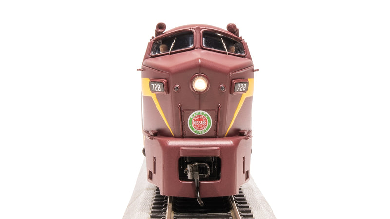 BLI 7704 RF-16 Sharknose A/B, DMIR 728/729, Maroon & Yellow, A-unit Paragon4 Sound/DC/DCC, Unpowered B, HO (Fantasy Paint Scheme)