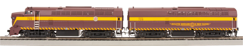 BLI 7704 RF-16 Sharknose A/B, DMIR 728/729, Maroon & Yellow, A-unit Paragon4 Sound/DC/DCC, Unpowered B, HO (Fantasy Paint Scheme)