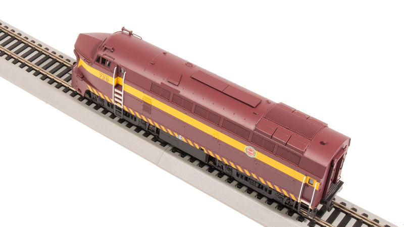 BLI 7705 RF-16 Sharknose A, DMIR 730, Maroon & Yellow, Paragon4 Sound/DC/DCC, HO (Fantasy Paint Scheme)