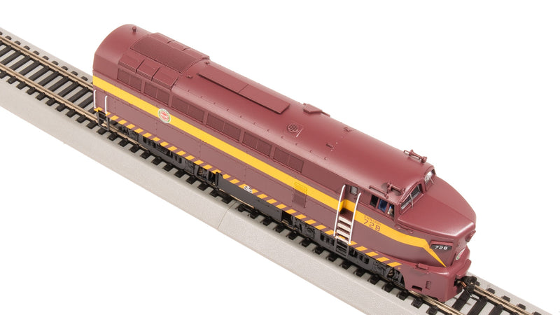 BLI 7705 RF-16 Sharknose A, DMIR 730, Maroon & Yellow, Paragon4 Sound/DC/DCC, HO (Fantasy Paint Scheme)