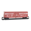 Micro Trains Line 181 00 350 N 50' Boxcar with 8' Plug Door, No Roofwalk, Short Ladders - Ready to Run -- Western Maryland