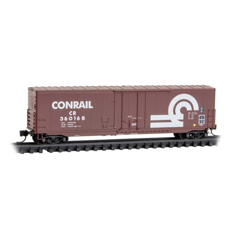 PREORDER Micro Trains Line 181 00 360 N 50' Boxcar with 8' Plug Door, No Roofwalk, Short Ladders - Ready to Run -- Conrail