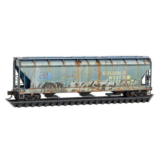 PREORDER Micro Trains Line 094 44 900 N ACF 3-Bay Center Flow Covered Hopper with Elongated Hatches - Ready to Run -- Helm Leasing HPJX