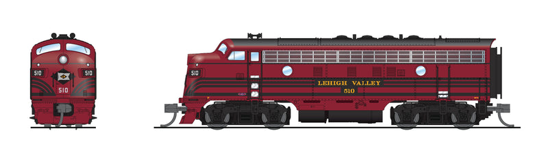 BLI 9058 EMD F3A, LV 512, Cornell Red w/ Black Stripes, No-Sound / DCC-Ready, N