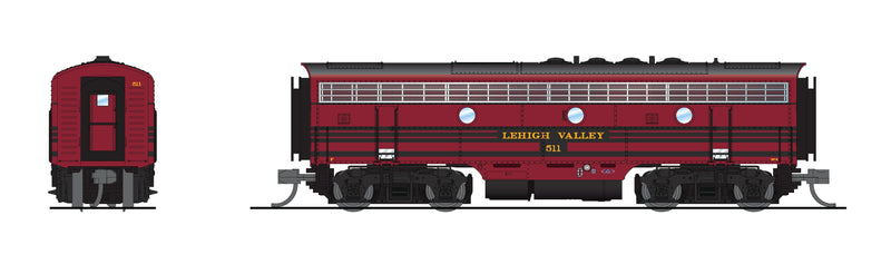 BLI 9059 EMD F3B, LV 513, Cornell Red w/ Black Stripes, No-Sound / DCC-Ready, N