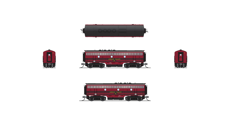 BLI 9059 EMD F3B, LV 513, Cornell Red w/ Black Stripes, No-Sound / DCC-Ready, N