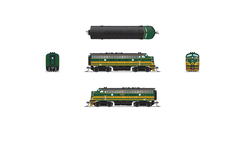 BLI 9060 EMD F3A, MEC 683, Green & Gold, No-Sound / DCC-Ready, N