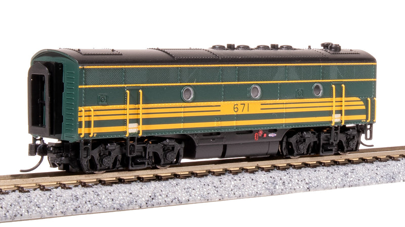 BLI 9061 EMD F3B, MEC 671B, Green & Gold, No-Sound / DCC-Ready, N