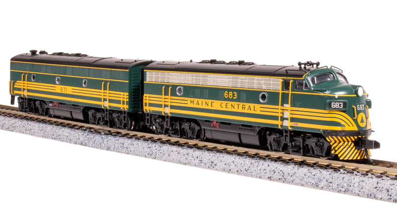 BLI 7723 EMD F3 AB, MEC 683/671B, Green & Gold, A-unit Paragon4 Sound/DC/DCC, Unpowered B, N